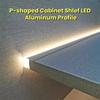 Recessed Splint LED Cabinet Shelf Lamp Aluminum Profile Up Down Glowing Channel Fit 18mm Wooden Board Edge Clip Bar Strip Lights