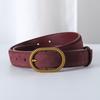 Retro Suede Leather Belt Ladies Casual Pants Jeans Decorative Pin Buckle Belt Fashion Versatile