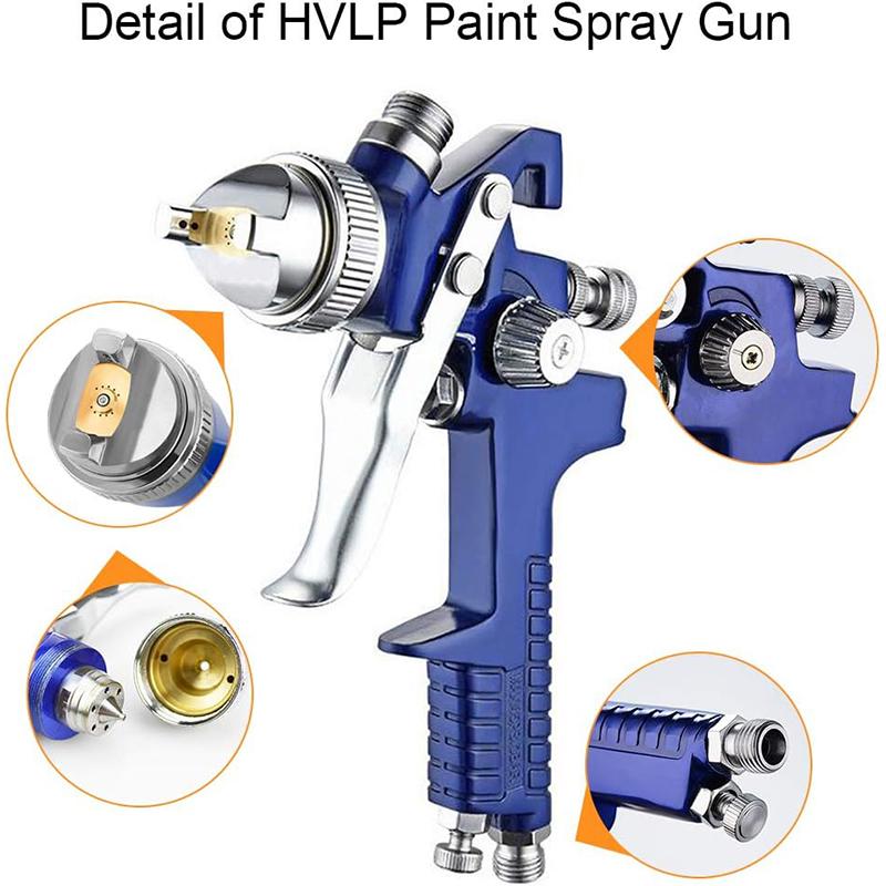 HVLP краскопульт 0,8 мм/1,0 мм сопло H-2000 профессиональный мини краскопульт аэрограф для покраски автомобиля аэрограф пневматический пистолет