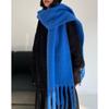 Winter Scarf Women Luxury Autumn Winter Cashmere Scarf Thickened Warm Bandana Shawl Classic Tassels Fluffy Scarf Solid Color Soft Shawl Women Scarf