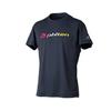 Phiten RAKU Volleyball Short Sleeve T-Shirt, Tricolor, Size L, Unisex, Navy
