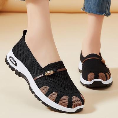 Туфли женские из ткани мягкие подошвы не надоедают, повседневные одинарные туфли летние новые туфли для мам с одной педалью мягкие подошвы дышащие женские туфли