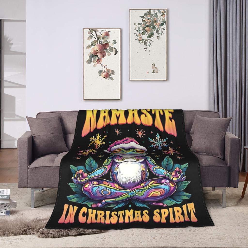 Рождественский имбирный узор Пастельно-розовый Красный Пледы Коралловый флис Плюшевые Осенние Мягкие Накидки для дивана Уличный коврик Штука