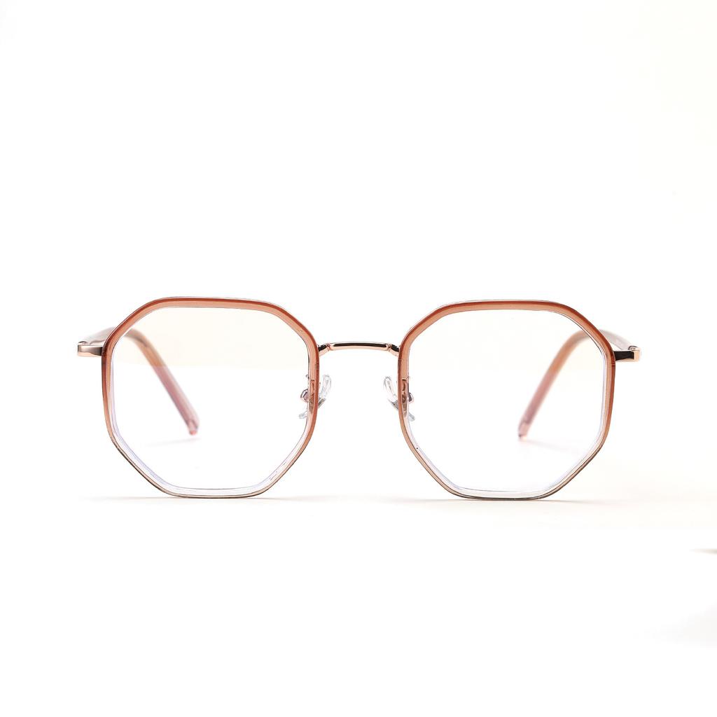 Очки 82038 Многоугольная Маленькая Оправа Студенческие Плоские Зеркала, Можно Комбинировать с Очками