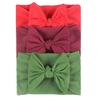 3Pcs Newborn Baby Headband Soft Bows Elastic Headbands Hair Band for Girls Solid Color Toddler Kids Turban Baby Hair Accessories