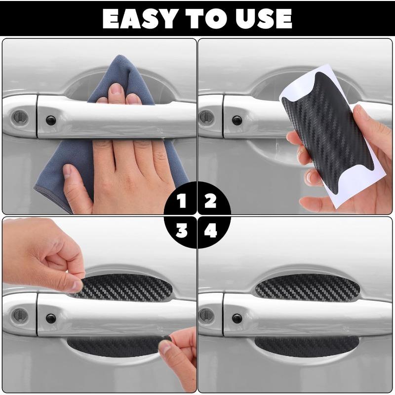 Автомобильные наклейки против царапин, дверная ручка автомобиля, защитная пленка из углеродного волокна, защитная пленка для автомобильной ручки, Стайлинг, внешние аксессуары