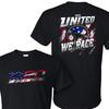 1320Video United We Race T-Shirt American Flag Racing Graphic Tee