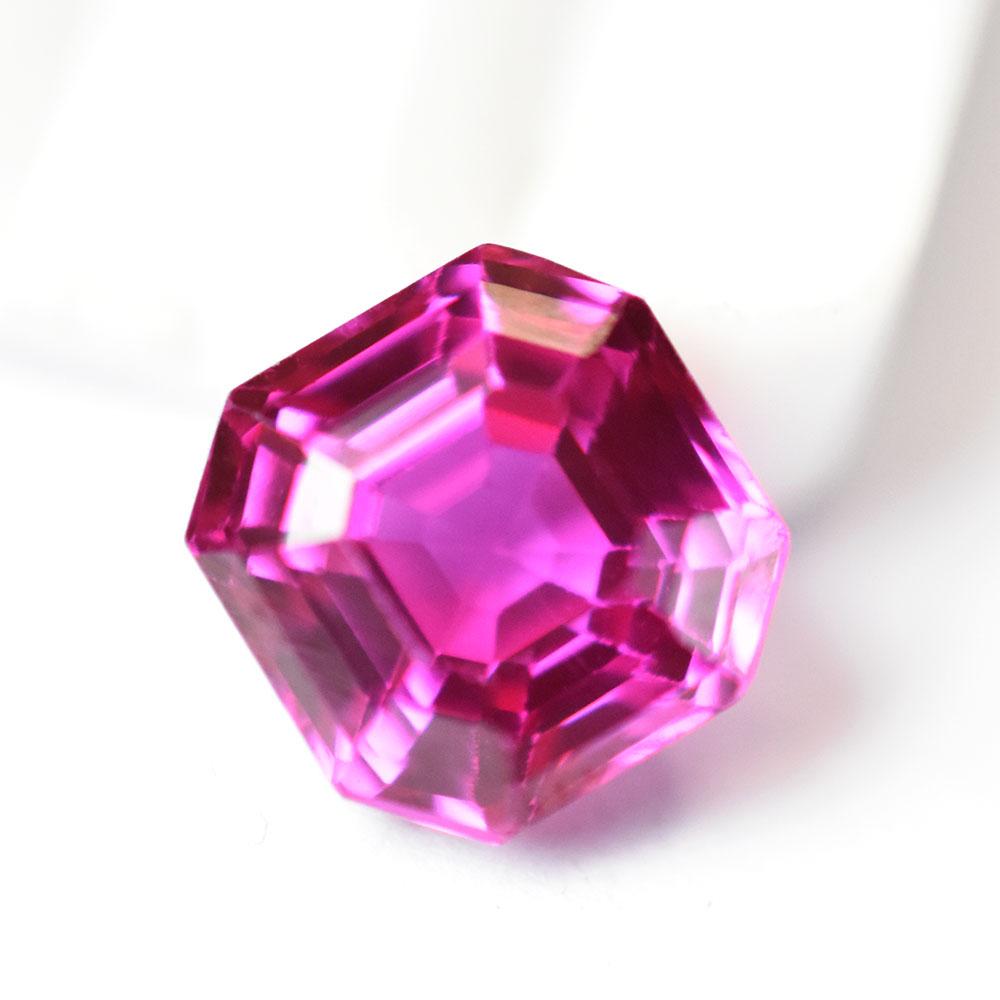 Natural Pink Ruby Loose Gemstone 5.95 ct Square Cut 9x9mm Flawless for Jewelry Making and Crafts