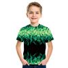 Fashionable children’s T-shirts | 3D digitally printed smoke-effect T-shirts | Casual lightweight short-sleeved round-neck breathable T-shirts