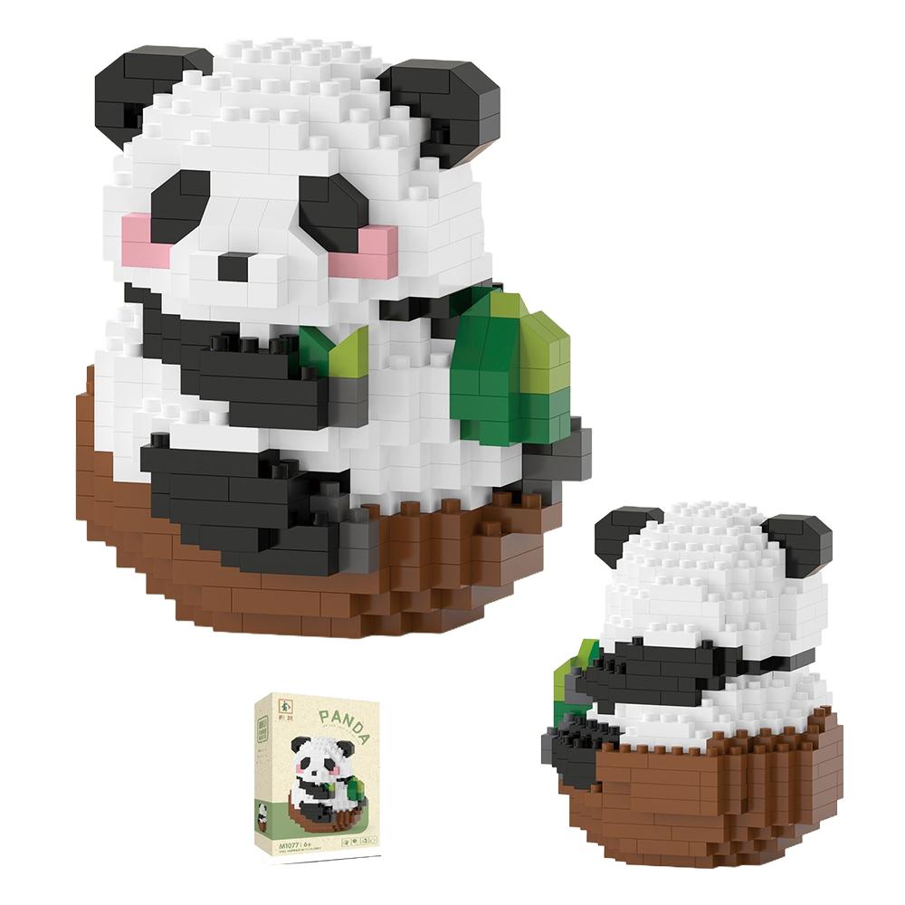 Любители панд Креативные микро строительные блоки 3D мини-модель Набор Moc Diy Подарок Рождественский декор Детские игрушки