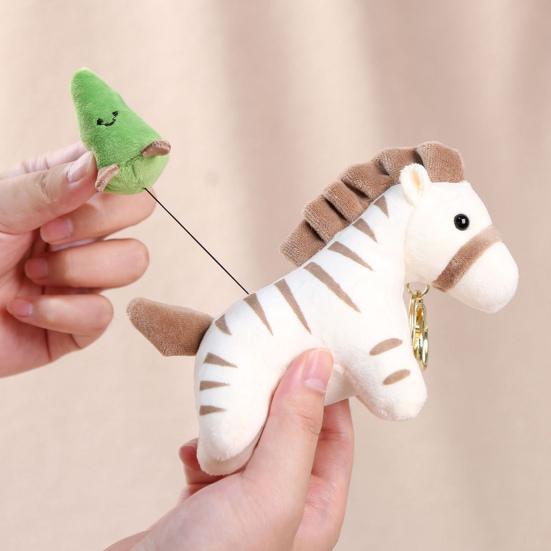 Плюшевый кулон-кукла, тип с вытягиванием, дизайн зебры, слона, пчелы, акулы, декоративный подвес в виде животного, украшение для кошелька