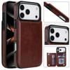 Кошелек-чехол из ПУ-кожи для iPhone 16 Pro/17 и Samsung S26, Винтажный держатель для карт, Защитная обложка