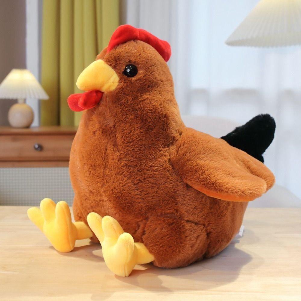 PP Cotton Simulation Chicken Plush Toy Rooster Chicken Plush Dolls Home Decor