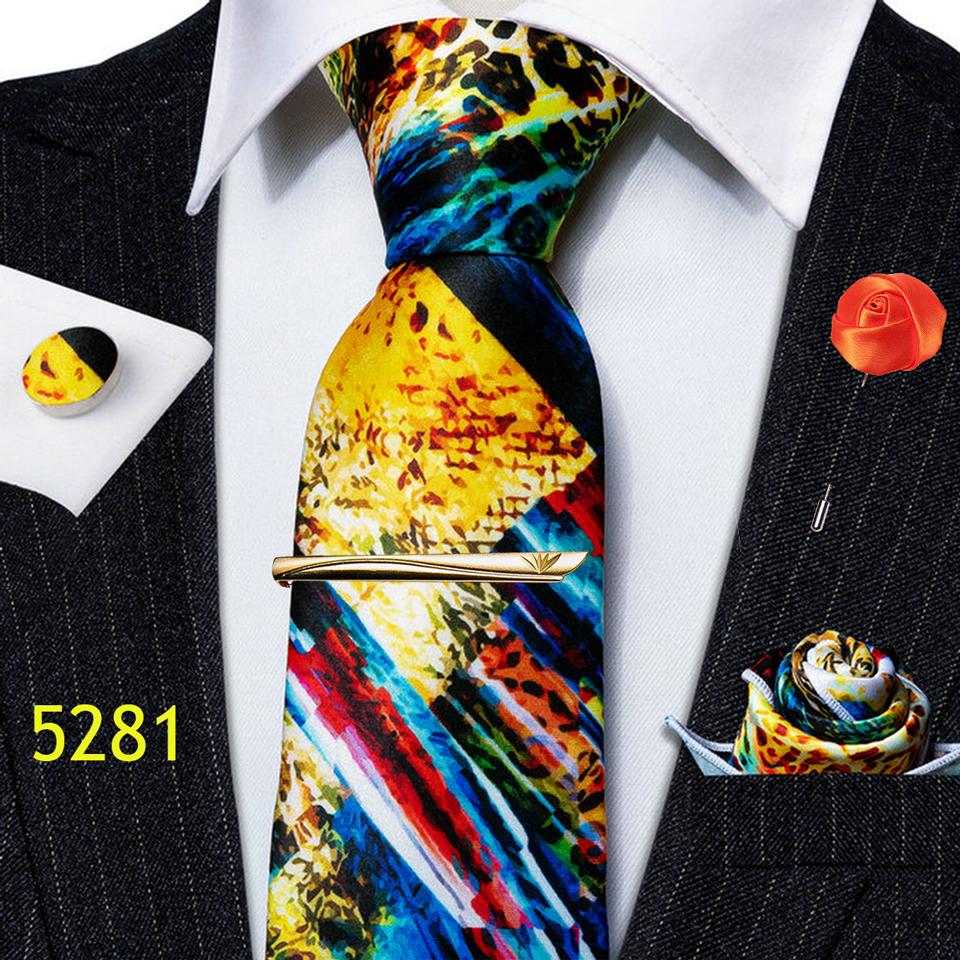 Barry.Wang Мужской галстук зажим для галстука бутоньерка носовой платок запонки пейсли сплошной шелковый галстук комплект для свадьбы вечеринки свидания