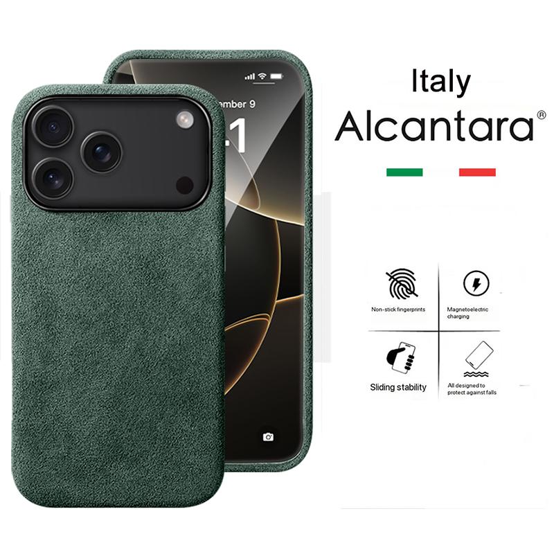 100% итальянская Алькантара Магнитный чехол для iPhone 17 Pro Max Air Роскошный Magsafe Чехол Кожаные чехлы для телефона для iPhone 17Pro 17Air