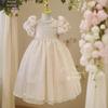 2024 Summer Puff Sleeve Forest Princess Dress for Baby Girls