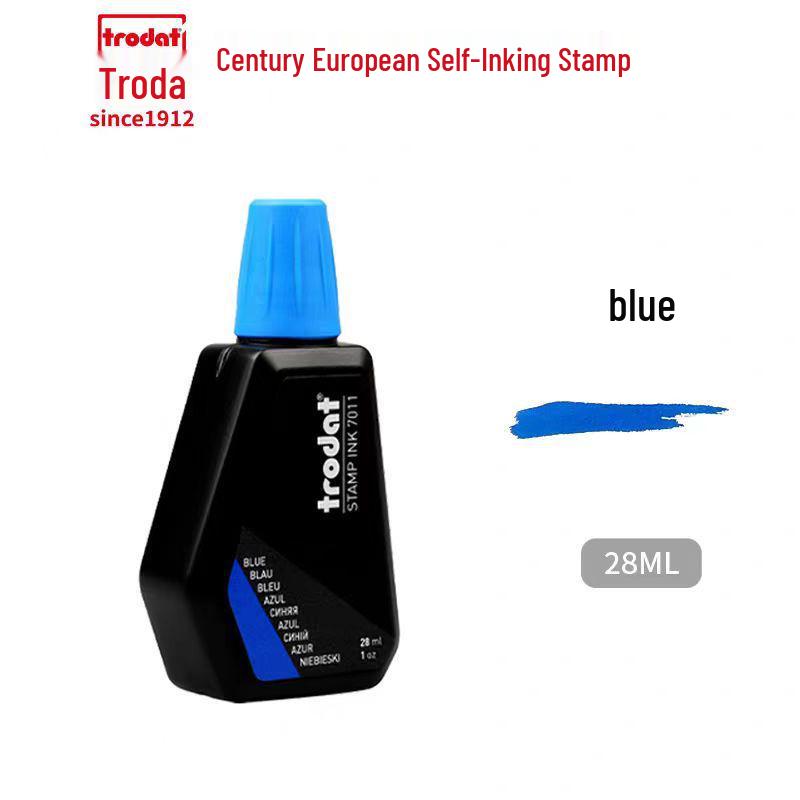 Trodat 7011 Quick-Dry Red & Black Self-Inking Stamp Ink for Official Seals