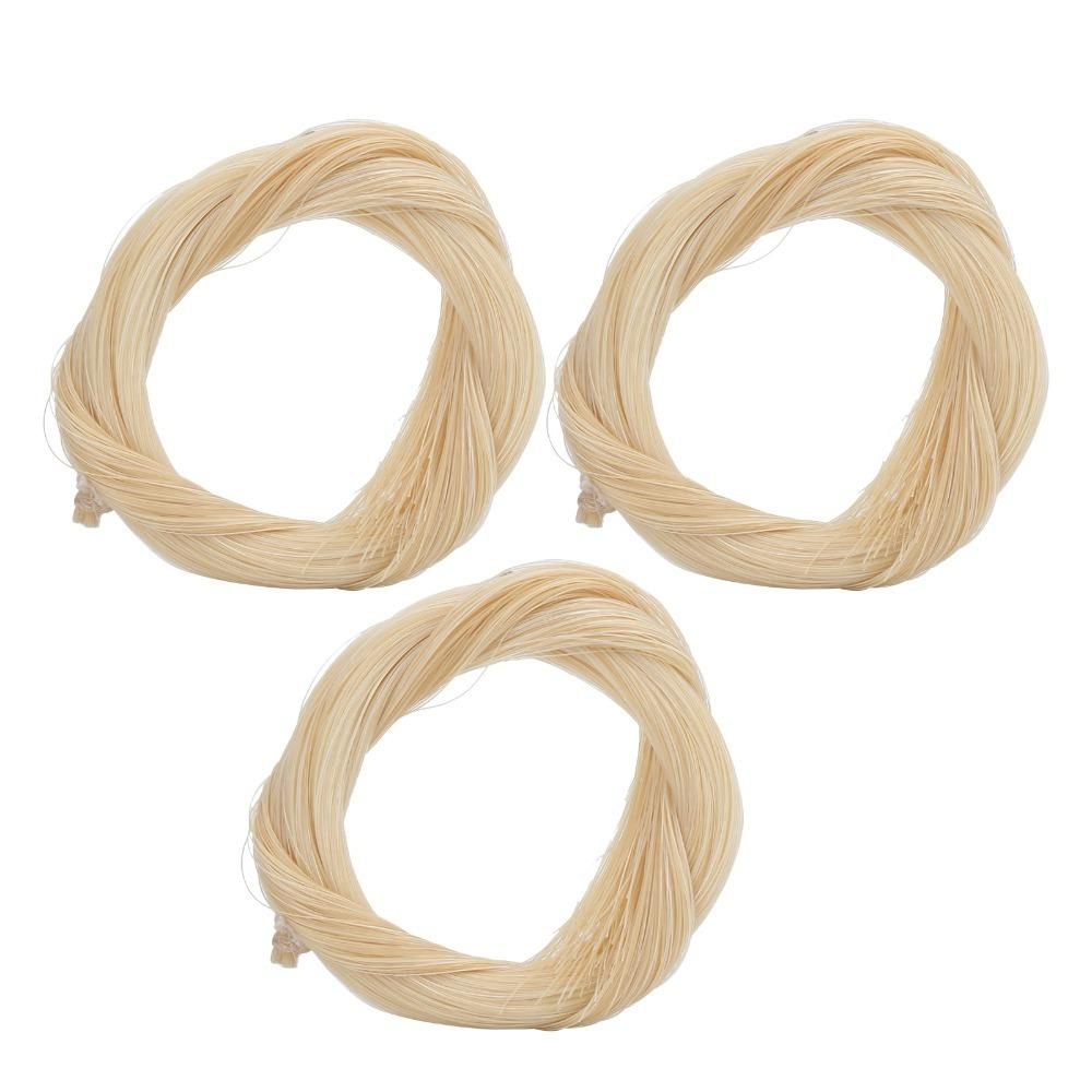 3pcs Bow Hair Bow hair for violin Genuine White Musical Accessories Violin/Viola/Cello