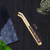 Wooden Tea Clip Heat-resistant Tea Tong Needle Set Portable Teaspoon  Tea