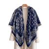 Retro Ethnic Style Cashew Nut Fashion Women'S Imitation Cashmere Thermal Scarf Double-Sided Fringed Large Square Scarf