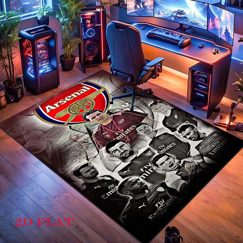 Arsenal Football Club Carpet Rug for Living Room Bedroom Home Sofa Decoration,Kids play Nonslip Floor Mat