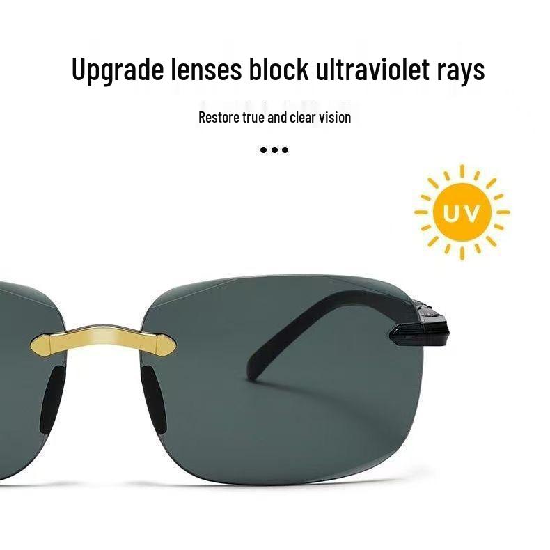 Солнцезащитные очки без оправы унисекс 2025 года для вождения, путешествий и модной защиты от солнца