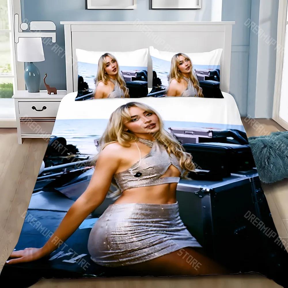 Sabrina CarpenterS Duvet Cover Pillowcase Bedding Set Adult Boy Girl Bedroom Decoration Children Gift Single Double Large S