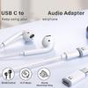 Адаптер звука с микрофонами с разъема Type C Портативный звуковой адаптер Plug & Play для телефона 15/1
