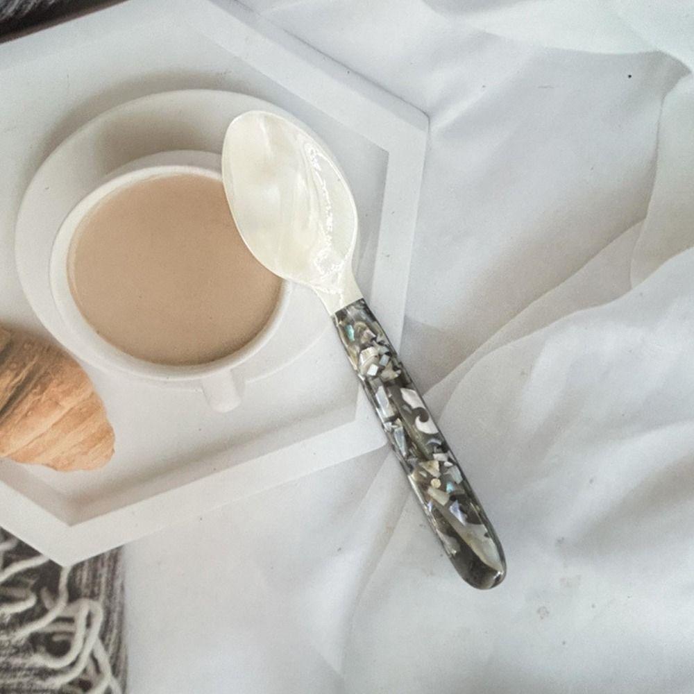 Coffee Gadgets Pearl Spoons Shell Dessert Spoon Polished Teaspoons  for Hotel Restaurant