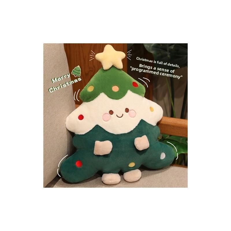 Плюшевая подушка в виде человека-елки с набивкой из полипропиленового хлопка для праздничного домашнего декора
