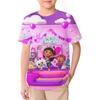 Gabby Dollhouse TV series 3D Printing children T-shirt High Quality Comic Kids Summer Boys/girls O-neck Comfortable Soft Tees  3D Printed Anime TOPS