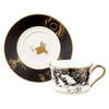 Noritake Cup Saucer 245cc Moomin Moominvalley Comet 1 Guest Black Bone China & (Coffee Tea) TG93686/N-090L
