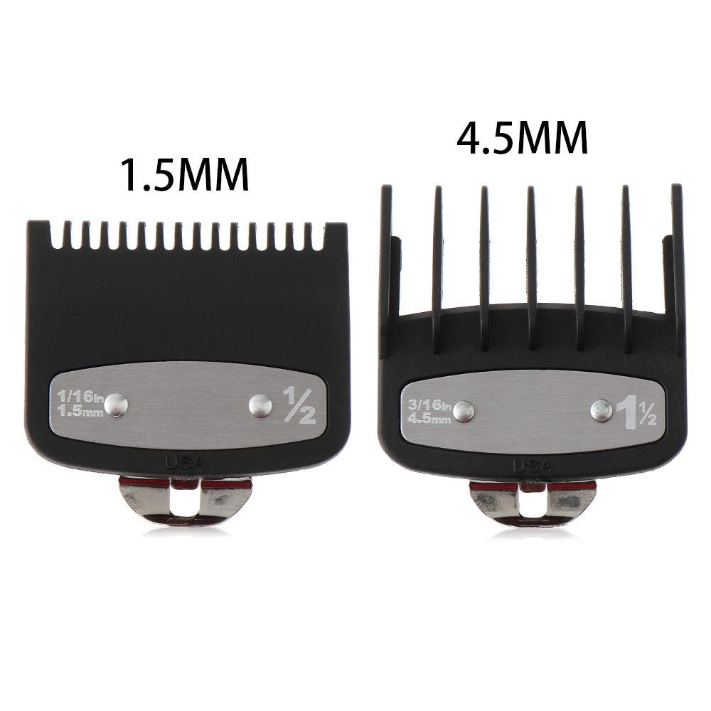 2PCS/Set 1.5/4.5mm Universal Barber Trimmer Hair Clipper Limit Comb Guide Guards