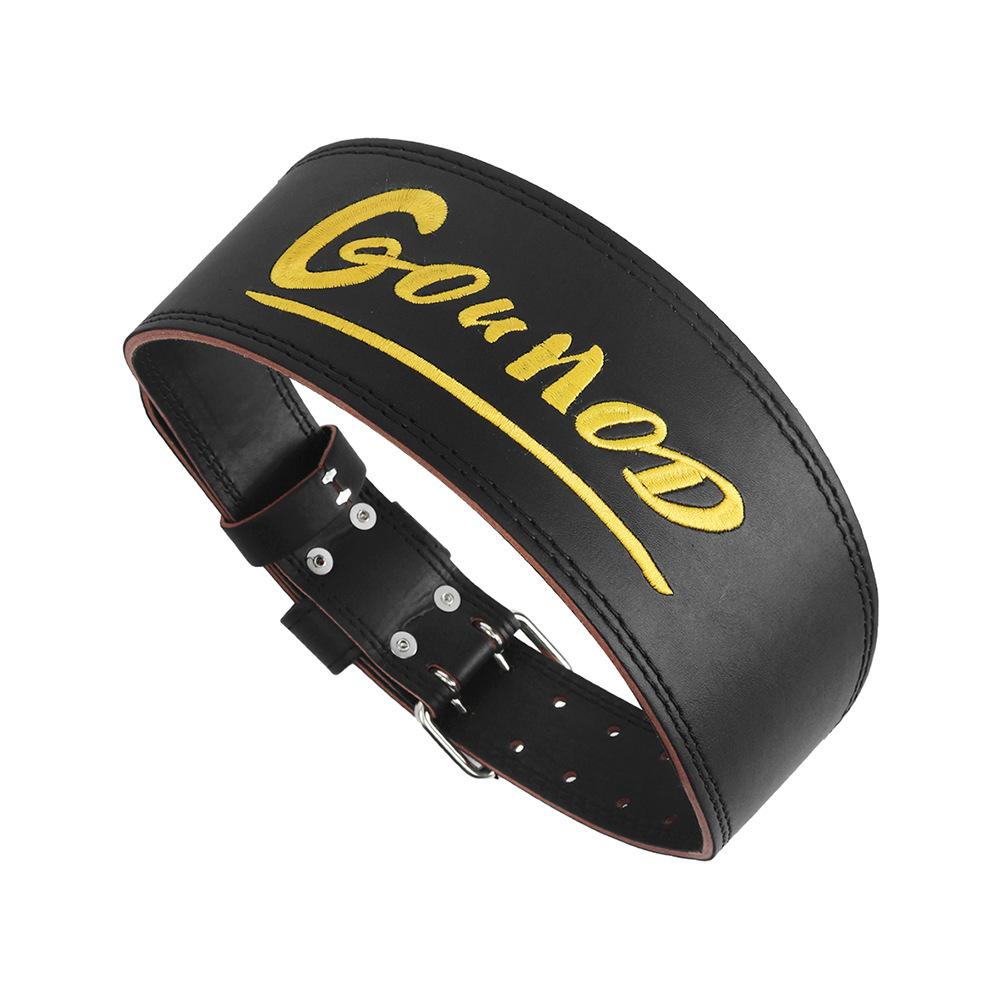 Новый пояс для фитнеса из искусственной кожи с модным дизайном вышивки, мужской и женский пояс для тяжелой атлетики с жестким натяжением, спортивная защита талии и защита талии