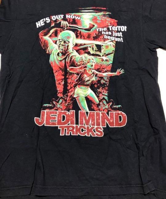 Винтажная футболка 90-х JEDI MIND TRICKS, с коротким рукавом, черная, все размеры, подарок, AH747, унисекс