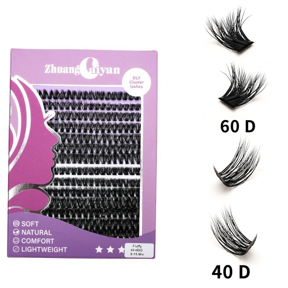 30P/60P/80P/100P Fluffy False Eyelashes Segmented Eyelashes Bundles  Grafting Lashes