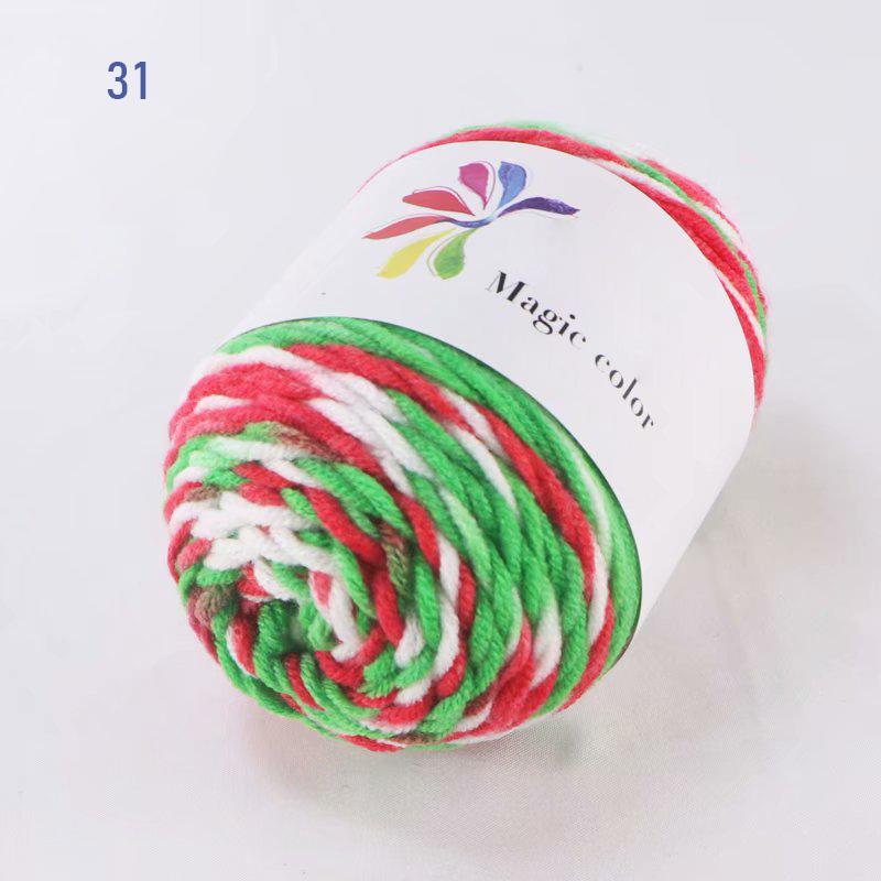 50 г/моток Взрослый шарф Разноцветное секционное крашение 8 нитей Хлопковая пряжа Пряжа Сделай сам Ручное вязание