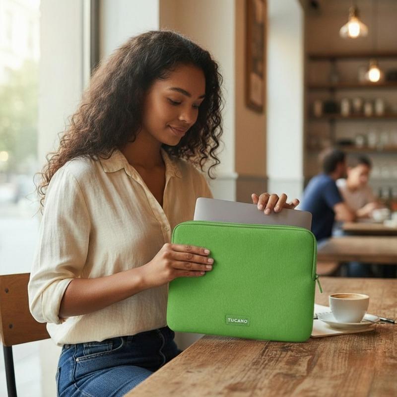 Tucano Smilza Super Slim Bag - MacBook Pro 14” / Air 15” / Pro 13" / Air / Notebook 14” / 13” (Black)