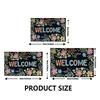 Cute Cat Pattern Door Mat "Goodbye" and "Hello!" Welcome Floor Mat Perfect Entrance Living Room Kitchen Door Mats Decoration