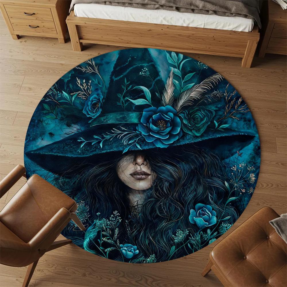 1PC witchcraft magic Office Round Area Rug, Under Office Chairs Bedroom Living Room Home Decor, Carpet for Office -1110010