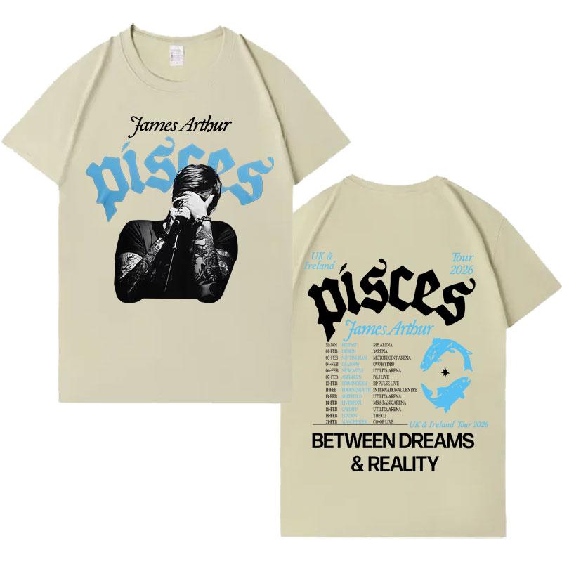 Singer James Arthur 2026 Gothic Album Graphic Tees Mens Y2K Clothes Aesthetic Oversized Comfort Short Sleeve TShirts Teenagers