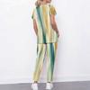 Women Plus Size Beige Brown Printed Scrub Set Cutout V Neck Short Sleeve Top Long Pants With Pockets