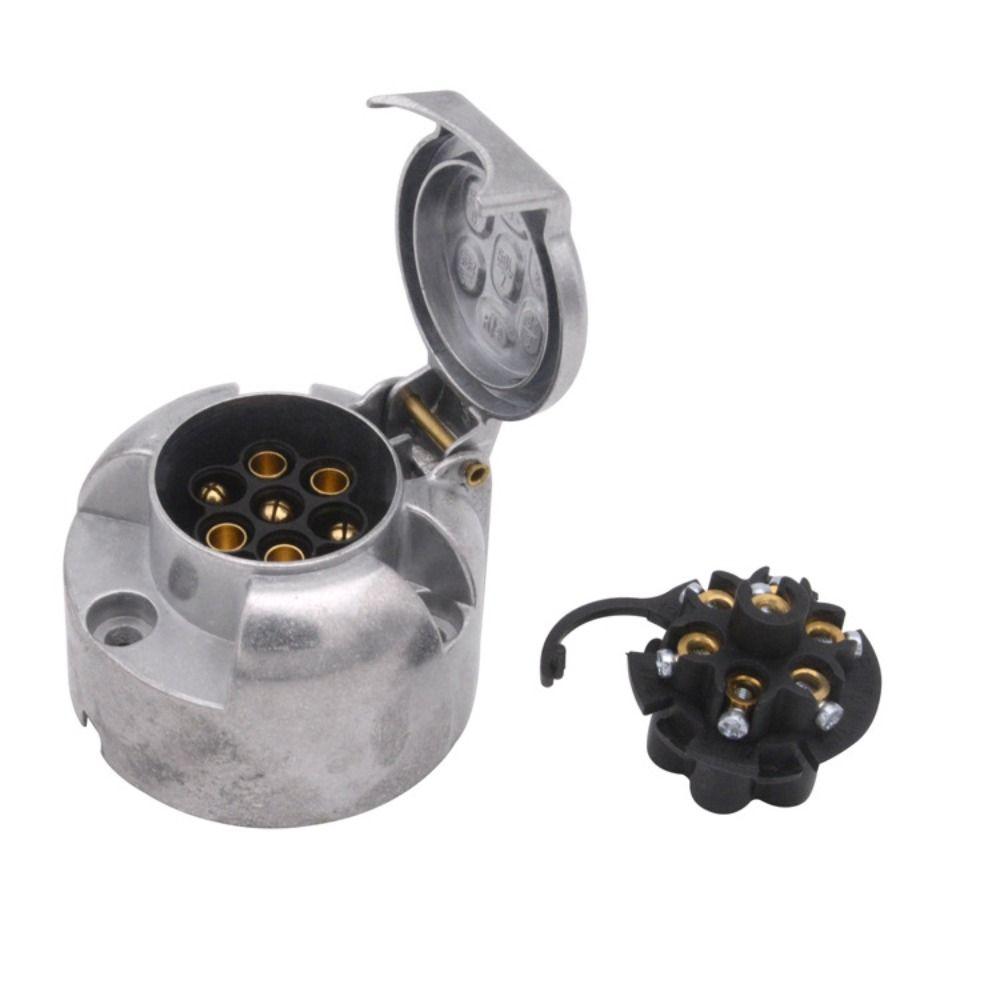 Car Accessories Trailer Socket Round Wiring Socket 7-Pin Connector Trailer Connectors Adapter