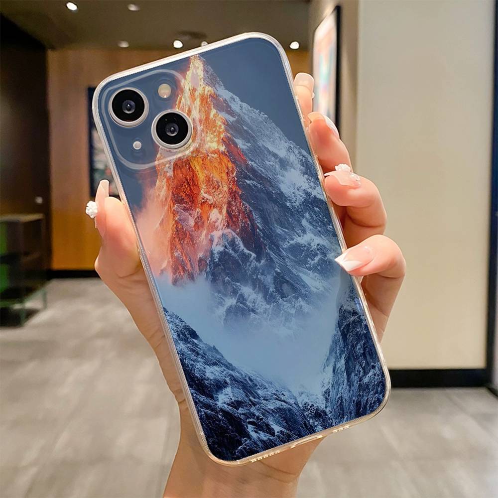 Священная гора Эверест Чехол для телефона для iPhone 17 16e 16 15 14 13 12 11mini Pro Max X XR XSMAX 8 7 Air Plus Мягкий чехол