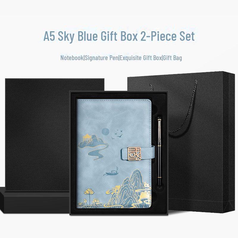 Подарочный набор из блокнотов формата А5 «Культура и творчество» — сувенир в китайском стиле с индивидуальным логотипом