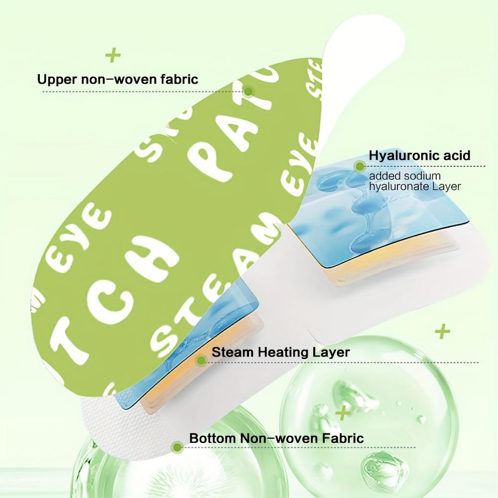 10 паровых масок для глаз с гиалуроновой кислотой, без латекса, увлажняющие средства для кожи вокруг глаз для всех типов кожи, успокаивающий паровой компресс для сна и путешествий с УФ-блоком