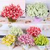 Artificial Fake Silk Campanula Flower Leaf Bouquet Home Wedding Party Decor
