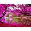 5D DIY Diamond Embroidery Purple Forest Lake Diamond Painting Cross Stitch Full Round Rhinestone