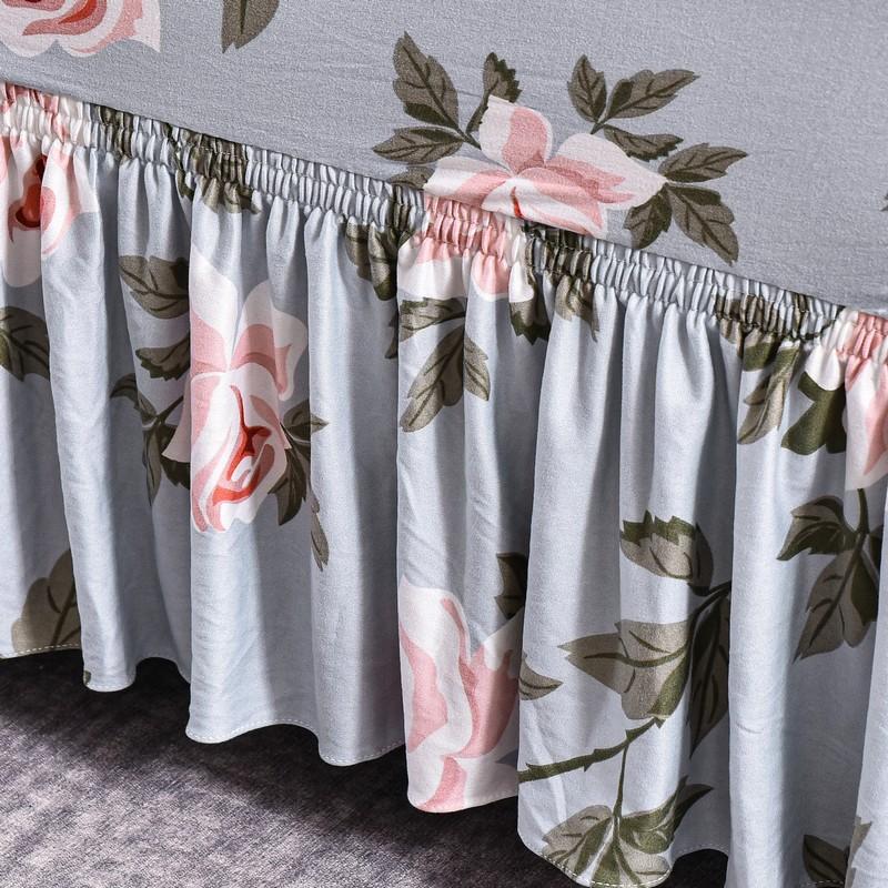 Чехол для дивана с цветочным принтом, эластичные чехлы на юбку для дивана из спандекса, эластичные съемные чехлы для дивана для гостиной