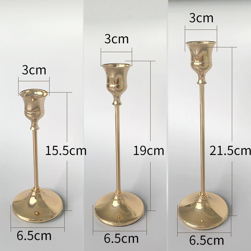 Европейский золотой кованый подсвечник - Роскошный романтический декор для ужина при свечах